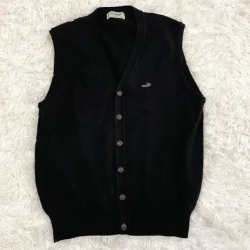 크로커다일 조끼 니트 베스트 민소매 가디건 V넥 블랙 M