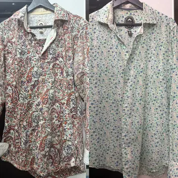 GANESH 이탈리아제 셔츠 2장 세트 페이즐리