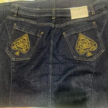 앙코키누 선택 가능한 기장 92 롱 데님 머메이드 스커트 LL 인디고