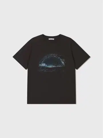 LOW CLASSIC 프린트 다크 그레이 T셔츠 반팔