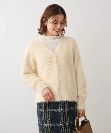 Green Parks 샤기 V넥 가디건