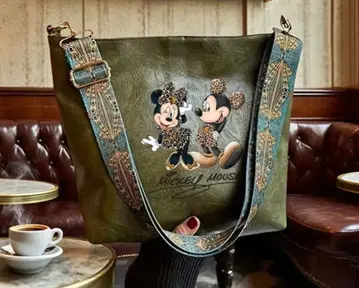 완판 임박! 미키 미니 숄더백 크로스 바디백 버킷 그린 완판