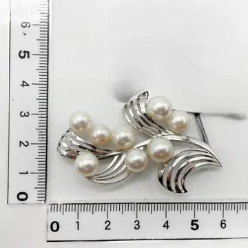 MIKIMOTO WGK 14K 브로치 펄 약 7.5-8.5mm 13.5g