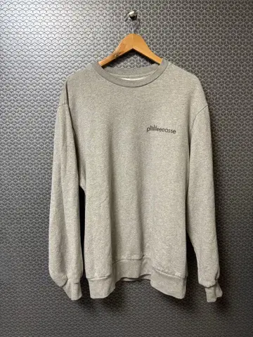 [ plllllleeeasse ] 로고 맨투맨 속기모