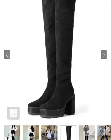 GRL 청키힐 니하이 부츠[gd1174] 24.0cm