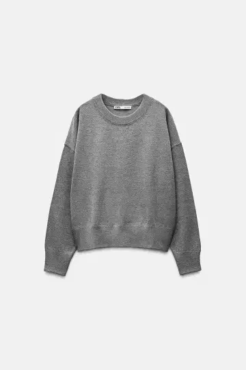 ZARA 니트 맨투맨 2개 세트 (그레이, 네이비)