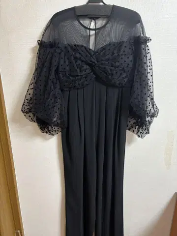 플로키 도트 팬츠 드레스 [ M ] [ 블랙 ]