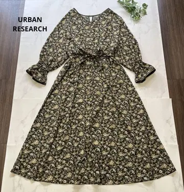 새상품급 URBAN RESEARCH 레트로 보타니컬 롱 원피스 2way