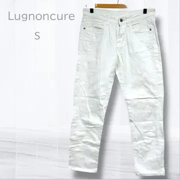 르농큐르 화이트 데님 팬츠 S 캐주얼 심플 베이직