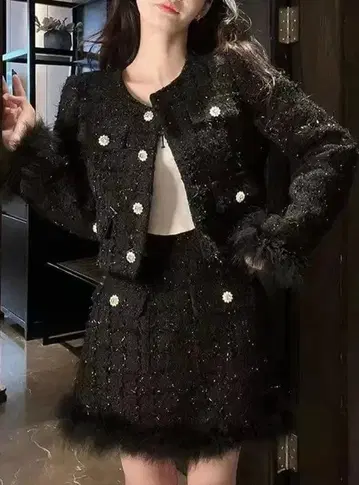 GRL 페더 트위드 셋업