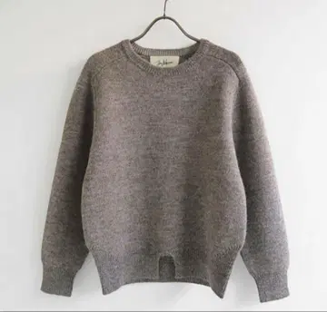 JUN YUKUMAI 브라운 라운드넥 스웨터