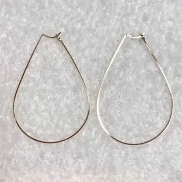 드롭형 후프 귀걸이 골드