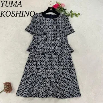 R91 미사용 새상품 M 유마 코시노 원피스 네이비 여성용