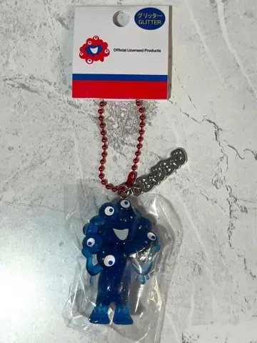오사카 간사이 박람회 미야쿠미야쿠 입체 PVC 키링 글리터 블루
