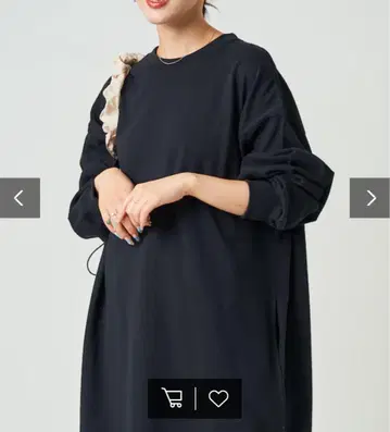 새상품 프릭스스토어 빅 실루엣 롱 슬리브 T 미니 원피스 블랙