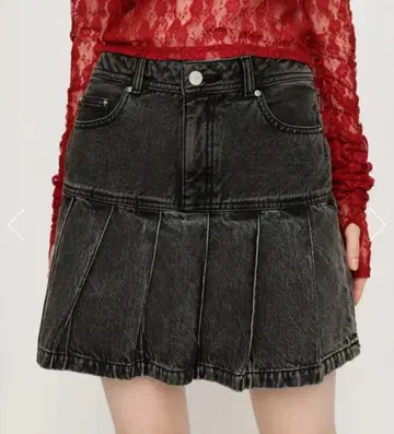 SLY J/W 오버 다이 숏 스커트