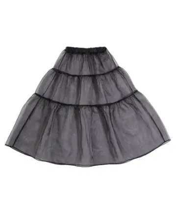PUNYUS 오간자 캉캉 스커트 블랙