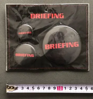 BRIEFING 배지 세트 블랙/레드