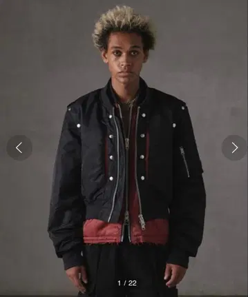 [ GRANCY ] 볼륨 레이어드 디자인 MA-1 블랙