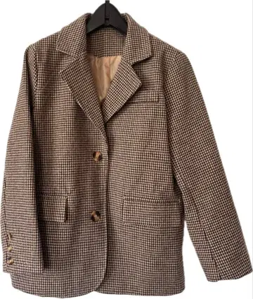 건 클럽 체크 테일러드 자켓