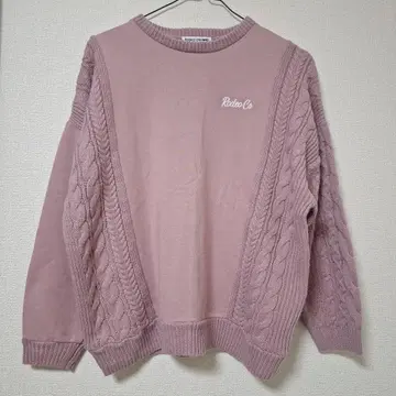 새상품급 Rodeo Co. 케이블 니트 슬리브 맨투맨 프리 사이즈