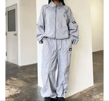 [ UMBRO x EMODA ] 오버 나일론 블루종 하의 셋업