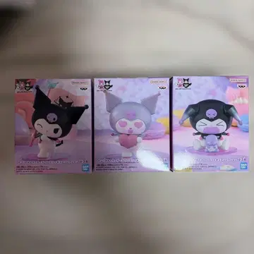 산리오 캐릭터즈 쿠로미 피규어 컬렉션 3종 세트