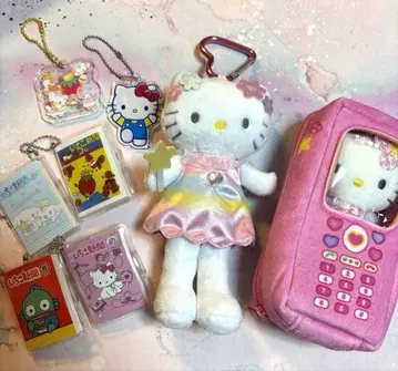 헬로키티 스타일업 마스코트 페어리 핸드폰 아크링 키링 가챠가챠