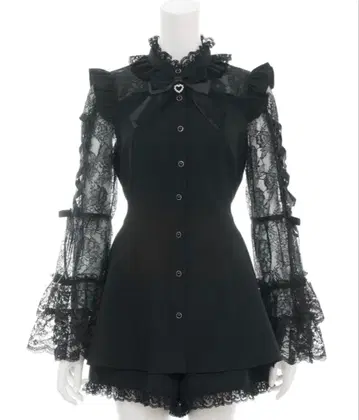 시크릿허니 뷔스티에풍 절개 공주 소매 셋업 시크릿허니 블랙