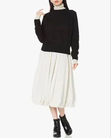 미라 오웬 니트 풀오버 SET 도킹 벌룬 원피스