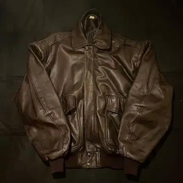 싱글 가죽 자켓 브라운 천연 가죽