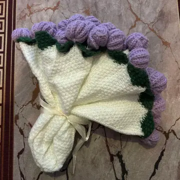 꽃다발 부케 담요 보라색