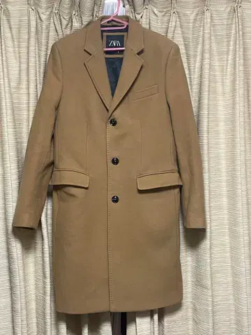 최종 가격 ZARA 체스터 코트 베이지 M