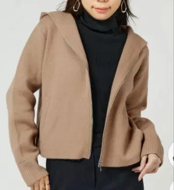 [띠어리] 캐시미어 혼방 니트 후드티 M