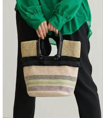 ear 이아파피요네 프린지 테이프 토트백 올 패턴 여름 카고백 프린지