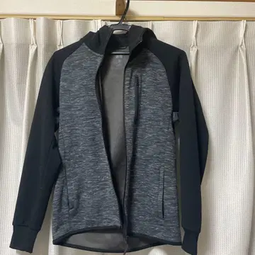 풀 집업 후드티 그레이와 블랙