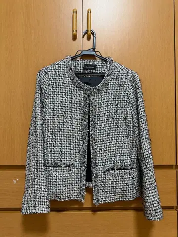 Deux mille ans 노카라 트위드 자켓 38