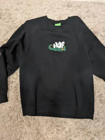 HUF 블랙 맨투맨 L