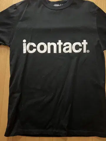 레어 icontract 로고 T셔츠 블랙
