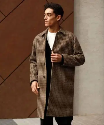 [ EDIFICE ] 에디피스 건클럽 체크 코트