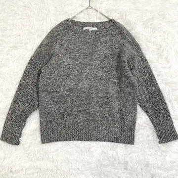 언타이틀 UNTITLED 니트 캐시미어 혼방 크루넥 M 그레이