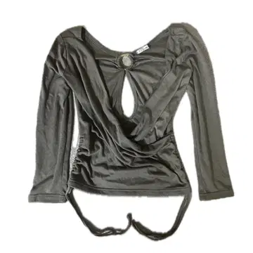 드레이프 디자인 긴팔 상의 헤이세이 갸루