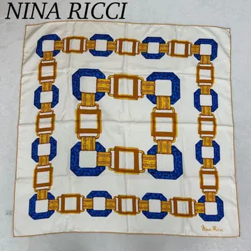 R97 새상품급 니나리치 실크 스카프 화이트 여성용