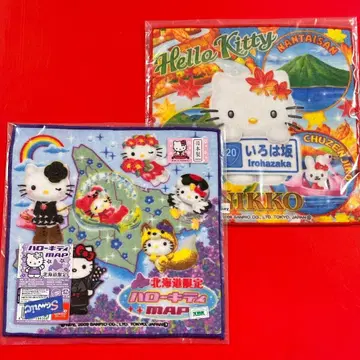 헬로키티 지역 특색 타월 세트 묶음 판매 레트로
