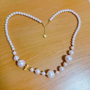 24시간 이내 익명 배송 AP 펄 목걸이 핑크 새상품급