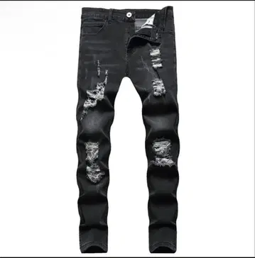 가격 인하 데미지 데님 데미지 진 UK 드릴 데님 청바지 S