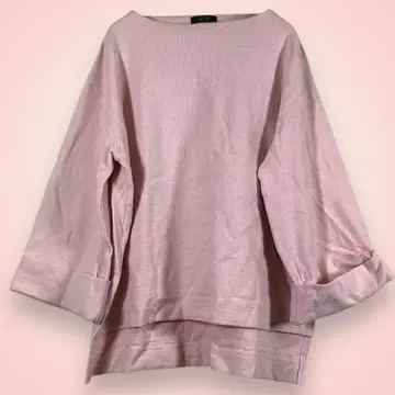 팁 탑 긴팔 티셔츠 핑크 [ F ]