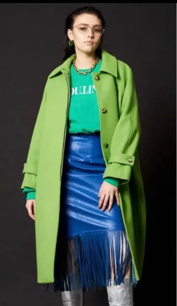 MAISON SPECIAL 그린 롱 코트 M