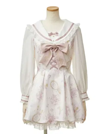 LIZLISA 주얼리 패턴 셋업 화이트