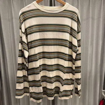 Phigvel 보더 롱 슬리브 T셔츠